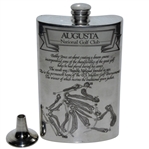 Augusta National Golf Club English Pewter Golf Flask with Funnel - Excellent Condition