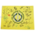 Multi-Signed Undated Memorial Tournament Flag - Many Major Champions JSA ALOA