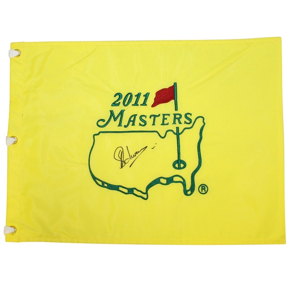 Charl Schwartzel Signed 2011 Masters Embroidered Flag JSA ALOA