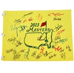 Multi-Signed 2013 Masters Embroidered Flag Including Full Spieth Sig JSA ALOA