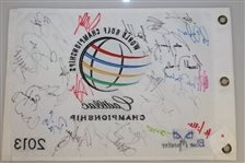 Multi-Signed 2013 WGC Championship Embroidered Flag - Many Major Champs JSA ALOA