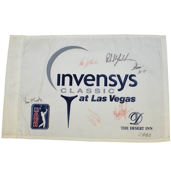 Multi-Signed 2000 Invensys Classic at Las Vegas Flag JSA ALOA