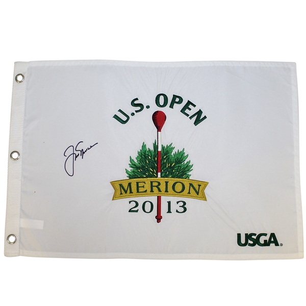 Jack Nicklaus Signed 2013 US Open at Merion Embroidered Flag JSA ALOA