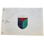 Jack Nicklaus Signed World Golf Hall of Fame Embroidered Flag JSA ALOA