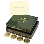 Arnold Palmer Ltd Ed Masters Championship Silver & Gold Coins in Original Emerald Green Box