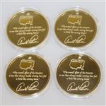 Arnold Palmer Ltd Ed Masters Championship Silver & Gold Coins in Original Emerald Green Box