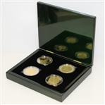 Arnold Palmer Ltd Ed Masters Championship Silver & Gold Coins in Original Emerald Green Box