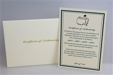 Arnold Palmer Ltd Ed Masters Championship Silver & Gold Coins in Original Emerald Green Box