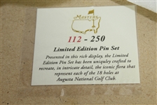 2015 Masters Tournament Limited Edition Pin Set (#112/250) - Framed