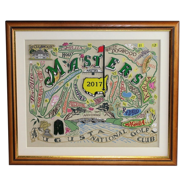 2017 Masters Tournament Ltd Ed Augusta National Iconic Pin Set (#659/800) - Framed