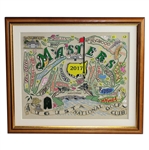 2017 Masters Tournament Ltd Ed Augusta National Iconic Pin Set (#659/800) - Framed