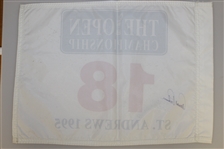 Arnold Palmer Signed 1995 St. Andrews White Flag JSA ALOA