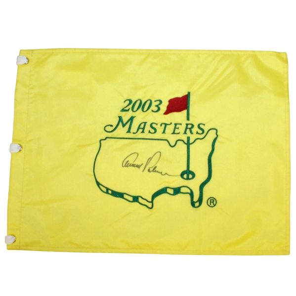 Arnold Palmer Signed 2003 Masters Embroidered Flag PSA/DNA #Y04181