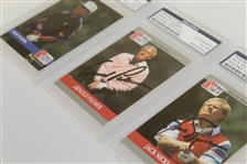 Arnold Palmer, Jack Nicklaus, & Gary Player Signed Pro-Set Cards - Each PSA/DNA Slabbed