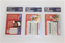 Arnold Palmer, Jack Nicklaus, & Gary Player Signed Pro-Set Cards - Each PSA/DNA Slabbed