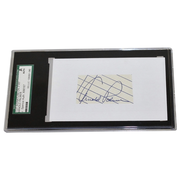 Arnold Palmer Signed Cut - Slabbed JSA #X86167
