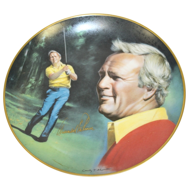 Arnold Palmer Signed 1983 Athlete of the Decade Golfing Greats Plate JSA #F68049