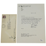 Arnold Palmer Signed 1992 Letter with Walter Hagen Story Content JSA #P66431