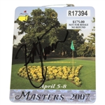 Zach Johnson Signed 2007 Masters Tournament Series Badge #R17394 JSA ALOA
