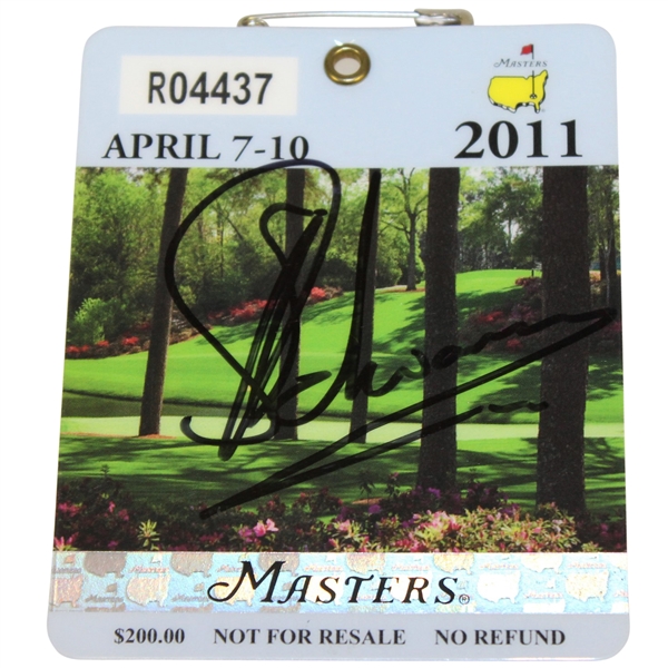 Charl Schwartzel Signed 2011 Masters Tournament Series Badge #R04437 JSA ALOA