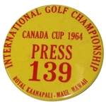 1964 Canada Cup Golf Championship Press Pin #139