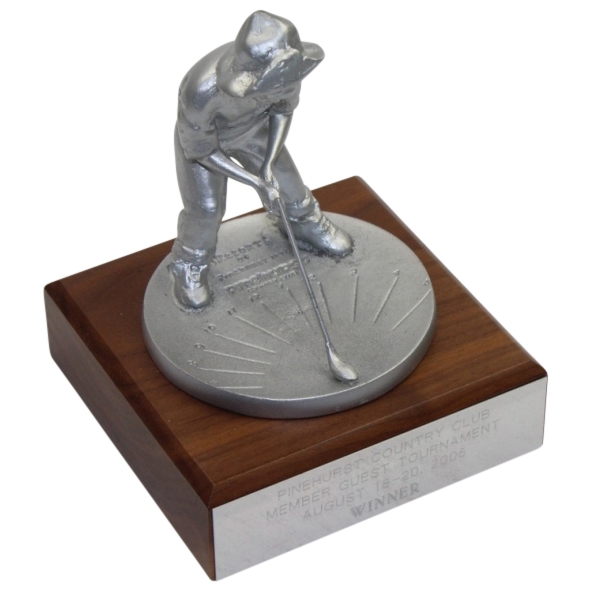Pinehurst Putter Boy Sundial Statue - 2005 Member Guest Tournament Trophy