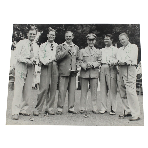 Craig Wood, Jimmy Demaret, Byron Nelson, & Jug McSpaden Signed Photo FULL JSA #Z25271
