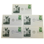 Five Bobby Jones 1981 Pinehurst First Day Covers