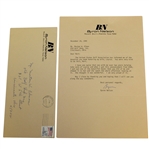 Byron Nelson Signed 1985 Letter to Mort Olman with Envelope JSA ALOA