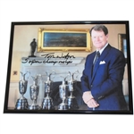 Tom Watson Signed Championship Trophies Photo with 5 Open Championships JSA ALOA