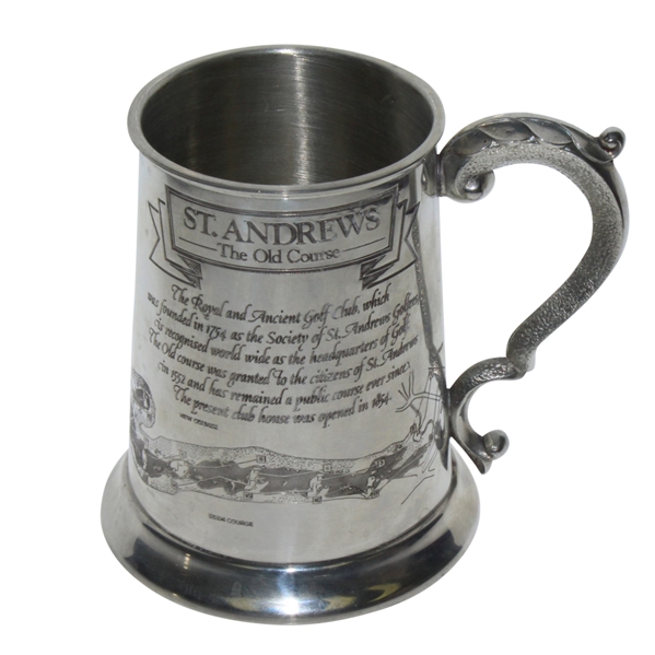 St. Andrews The Old Course Pewter Golf Tankard - Made in England
