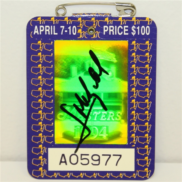Jose Maria Olazabal Signed 1994 Masters Series Badge #AO5977 JSA ALOA