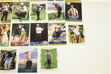 Thirty-Two Golf Cards Signed by Major Championship Winners - Nicklaus, Player, etc JSA ALOA