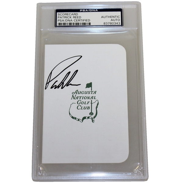 2018 Masters Champ Patrick Reed Signed Augusta National Scorecard PSA/DNA #83780343