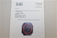 Deane Beman's 1956 US Amateur Championship Contestant Badge