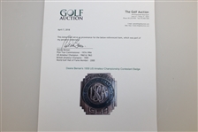 Deane Beman's 1958 US Amateur Championship Contestant Badge