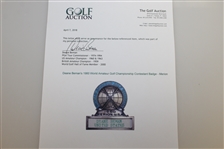 Deane Beman's 1960 World Amateur Golf Championship Contestant Badge - Merion USA