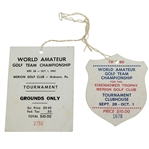 Deane Bemans 1960 World Amateur Championship at Merion Grounds & Clubhouse Tickets