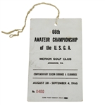 Deane Bemans 1966 US Amateur Championship at Merion Grounds & Clubhouse Ticket