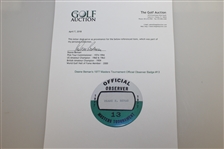 Deane Beman's 1977 Masters Tournament Official Observer Badge #13