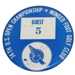 Deane Bemans 1974 US Open Championship at Winged Foot Guest Badge #5