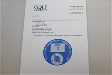 Deane Beman's 1974 US Open Championship at Winged Foot Guest Badge #5