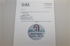 Deane Beman's 1978 PGA Championship at Oakmont PGA Tour Commissioner Badge