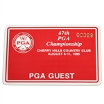 Deane Bemans 1985 PGA Championship at Cherry Hills PGA Guest Badge #29