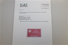 Deane Beman's 1985 PGA Championship at Cherry Hills PGA Guest Badge #29