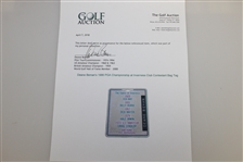Deane Beman's 1986 PGA Championship at Inverness Club Contestant Bag Tag