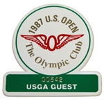 Deane Bemans 1987 US Open at The Olympic Club USGA Guest Badge #542