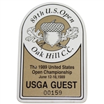 Deane Bemans 1989 US Open at Oak Hill CC USGA Guest Badge #159