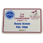 Deane Bemans 1989 PGA Championship at Kemper Lakes PGA Tour Badge #43