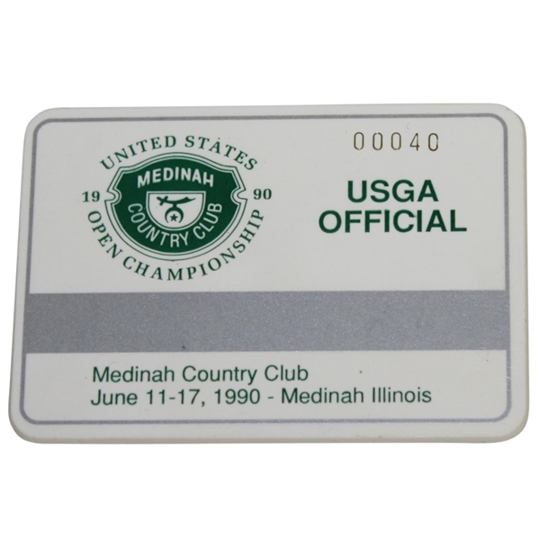 Deane Bemans 1990 US Open Championship at Medinah CC USGA Official Badge #40